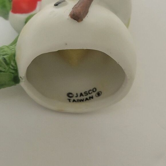 Jasco Lil Chimers Christmas Porcelain Napkin Rings Set of 4 Angel Snowman Santa - Picture 10 of 13